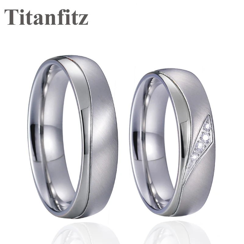 

High Quality Waterproof wedding rings for men and women lovers alliance no fade promise rings for couples