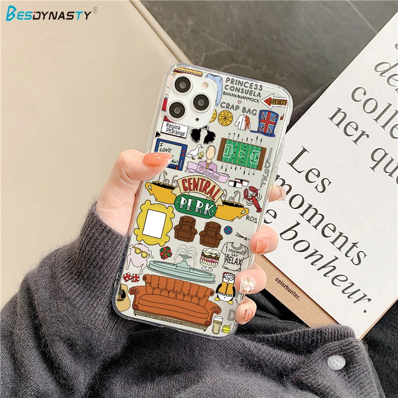 

Чехол для телефона BESD Central Perk Friends для IPhone 13 Mini Pro Max, милый прозрачный мягкий чехол для Iphone 13 Mini Pro Max, чехол