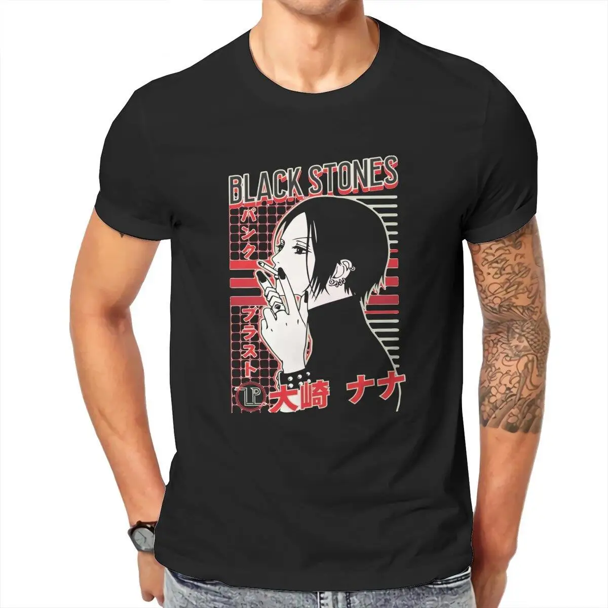 Men's T-Shirts Japanese Anime Nana Osaki  Awesome 100% Cotton Tee Shirt Short Sleeve Manga T Shirts Round Neck Clothing Original