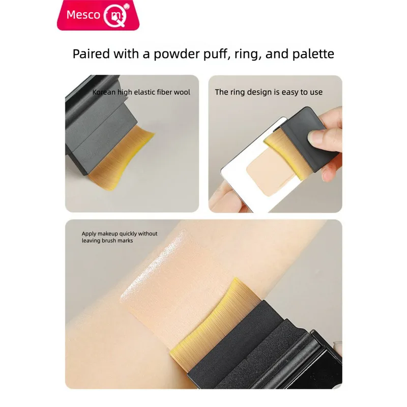 Фото MSQ/ MSQ Portable Fishtail Foundation Brush, специальная кисть для нанесения тонального крема для визажистов с плоской головкой. №4