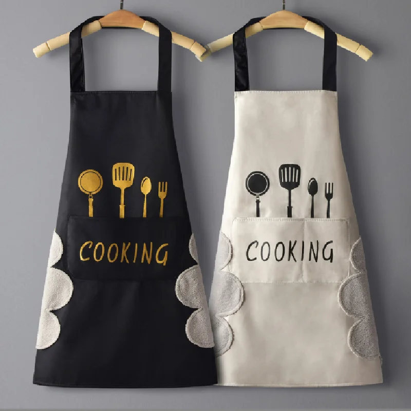 

kitchen Household Cooking Apron Men Women Oil-proof Waterproof Adult Waist Fashion Coffee Overalls Wipe Hand Apron
