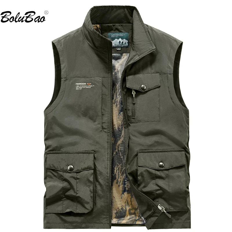 

BOLUBAO 2023 Leisure Vest Men Spring And Summer New Slim-Fit Camouflage Coat High-Quality Design Hot Selling Vest Men