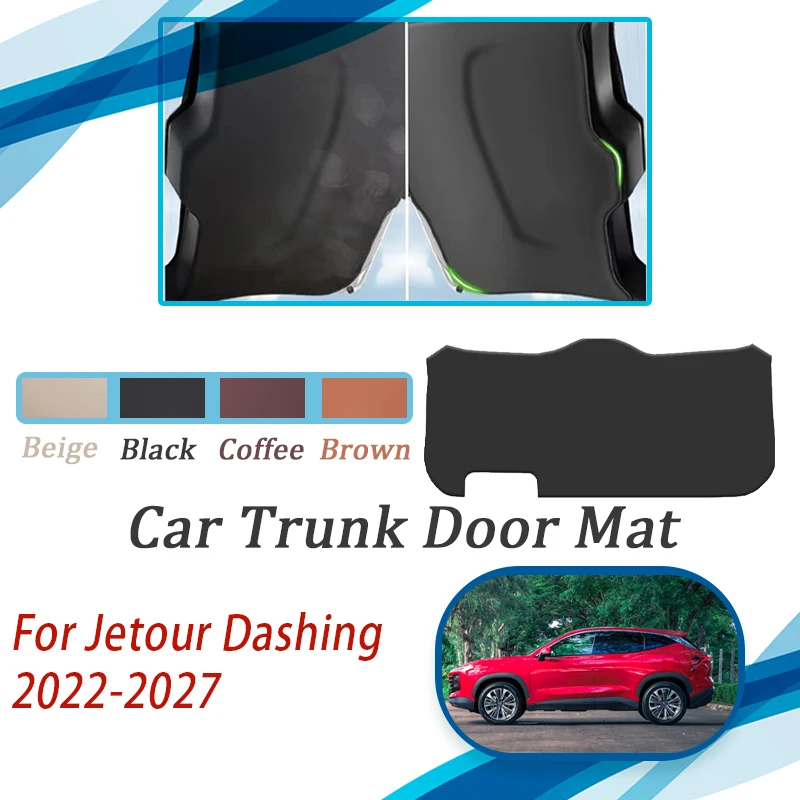 Коврик на багажник автомобиля для Jetour Dashing Shanhai L6 Soueast S06 2022 ~ 2027 Кожаные коврики