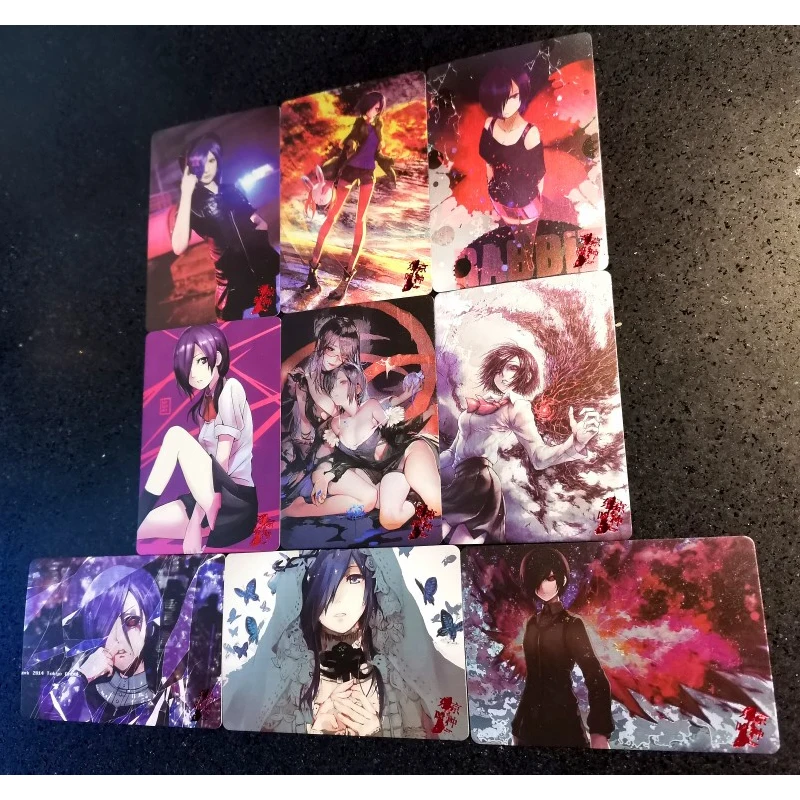 9 шт./компл. Токийский Гуль флэш-карты Touka Kirishima Аниме Девушки ACG сексуальные Kawaii