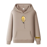 drew brand smiley prints mens hoodies fashion hip hop fleece hoodie sweatshirts pullovers unisex clothing high quality tops 3xl