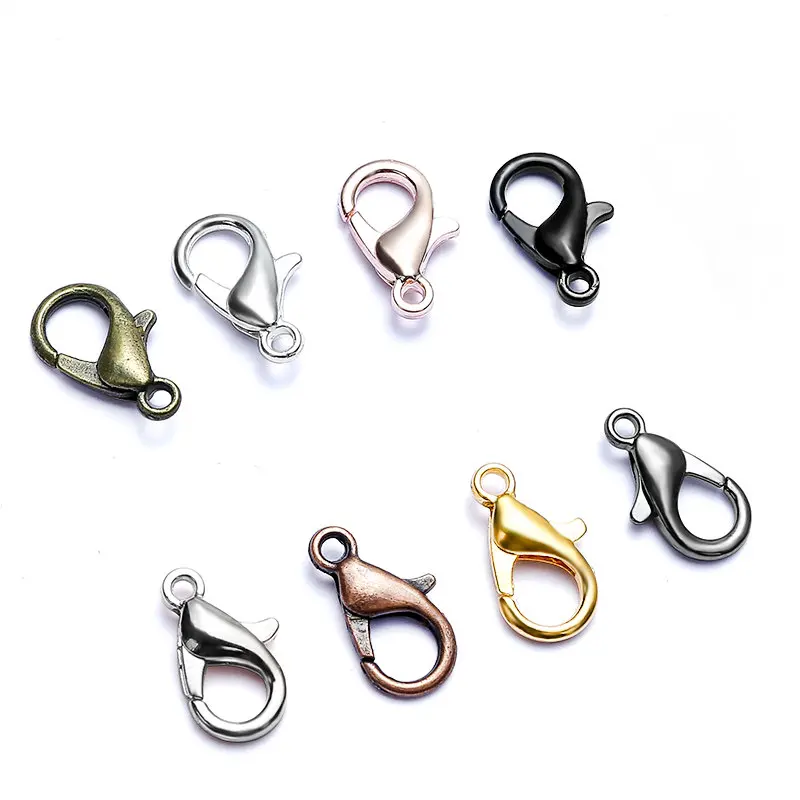 

50pcs/lot Alloy Lobster Clasp Hooks Jewelry Findings for Jewelry Making Necklace Bracelet Chain DIY Supplies Accessories 9Colors