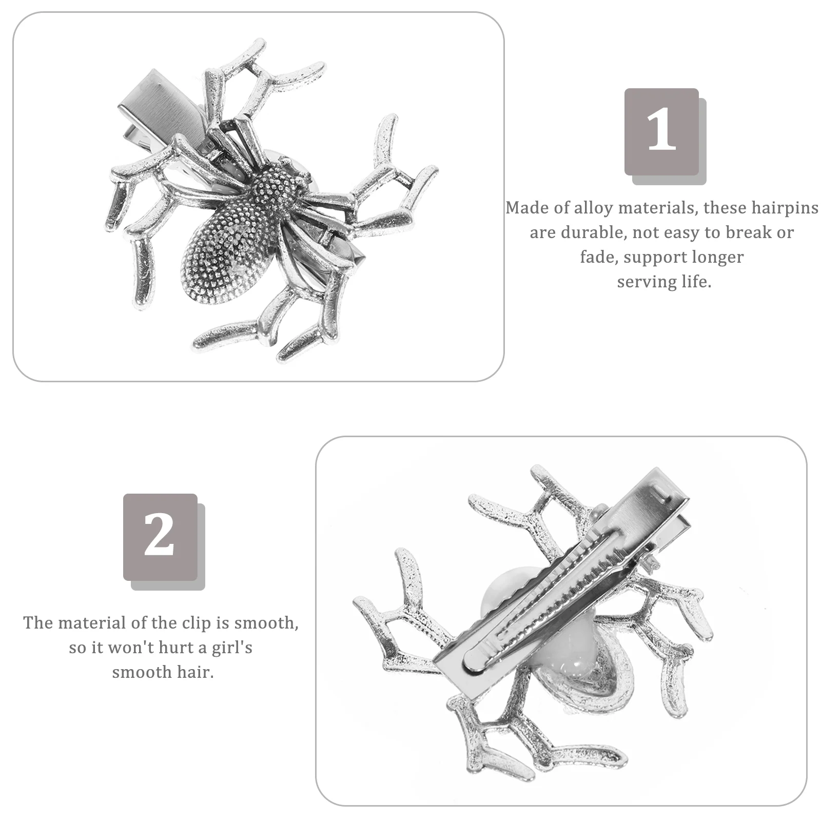 Привлекательные аксессуары для волос заколки-пауки детская заколка женский