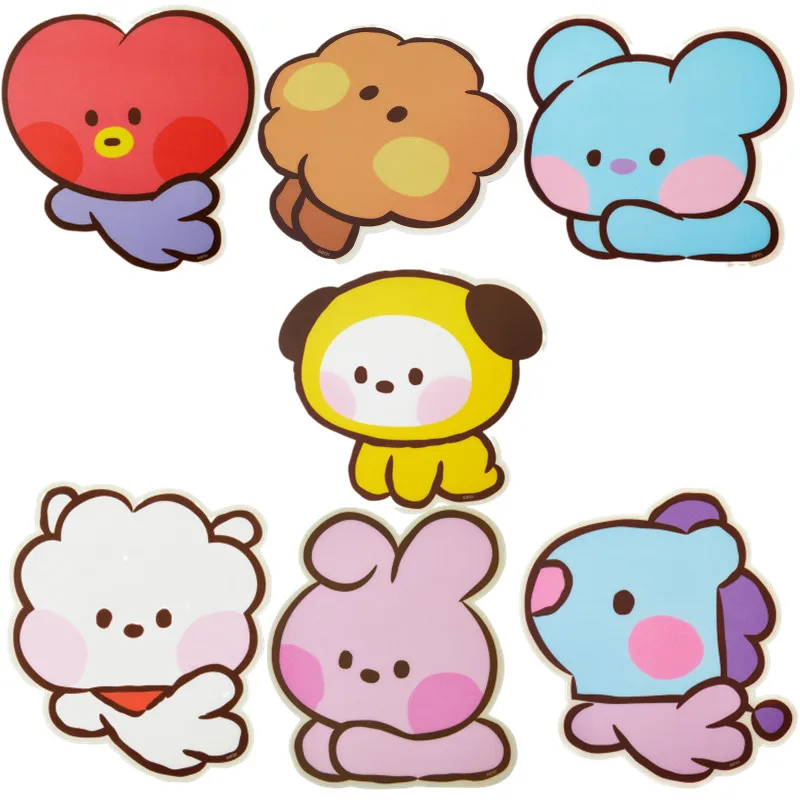 

Line Friends BT21 minini Series Mouse Pad Cartoon Office Supplies Anime PC Gamer Mouse Mat Gaming Accessories Kids Fans Gift