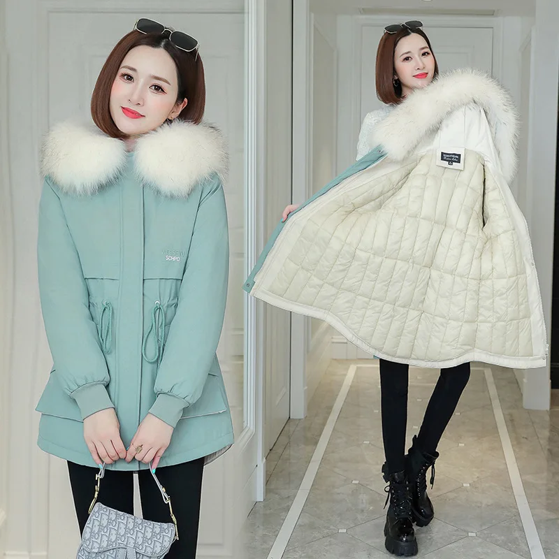 

Winter Coat for Women 2022 Thickened Jacket Women's Winter Jacket Korean Style Waist-embroidered Coat Manteau Femme Hiver LM040