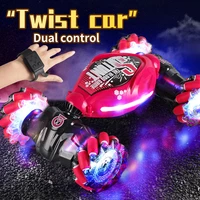 remote control twisted car gesture control deformation toy car with soundlight effect usb rechargeable 360 degree spins sal99