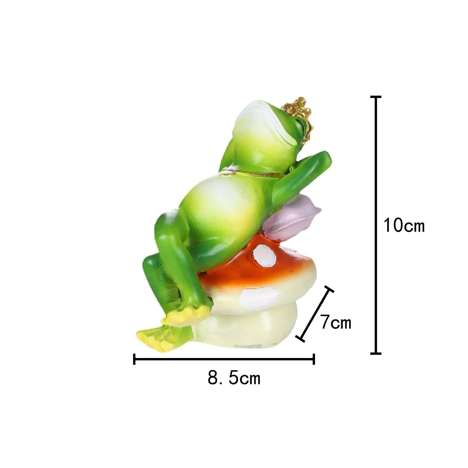 Фигурка лягушки на грибах скульптура из смолы для садового дисплея