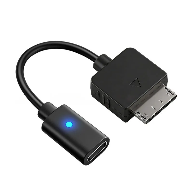 Фото 10-сантиметровый черный USB-адаптер Type-C с LED-индикатором (без поддержки PD) для зарядки игровой консоли PSP Go №2
