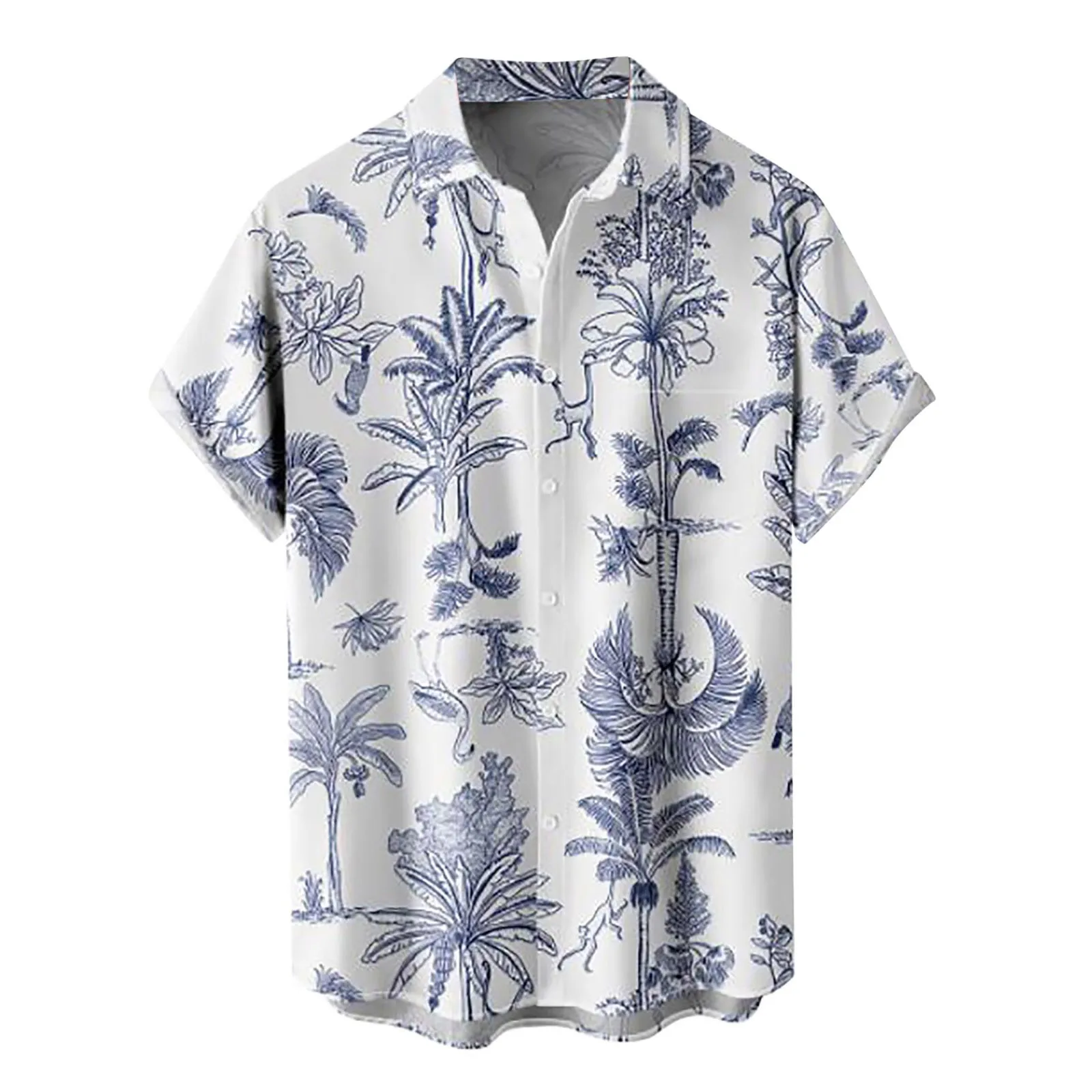 

Mens Summer Fire Dragon Print Beach Shirts Lapel Casual Short Sleeve Hawaiian Shirt Men Clothing Streetwear Harajuku Shirts Male
