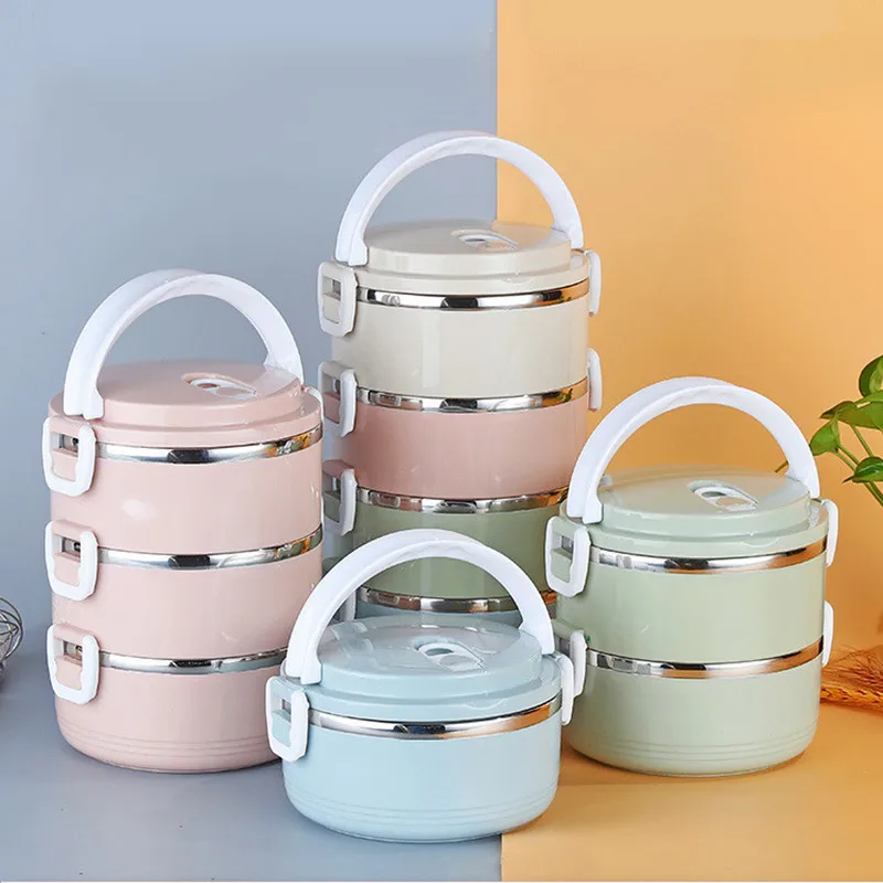 

Portable Lunch Box Microwavable Multi-layer Stainless Steel Leak-proof Thermal Insulation School Office Outdoor Kitchen Tools