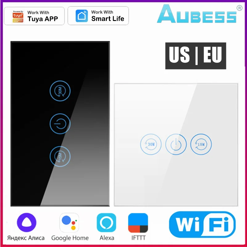 

Переключатель для водонагревателя Tuya, ЕС, США, Wi-Fi, 4400 Вт