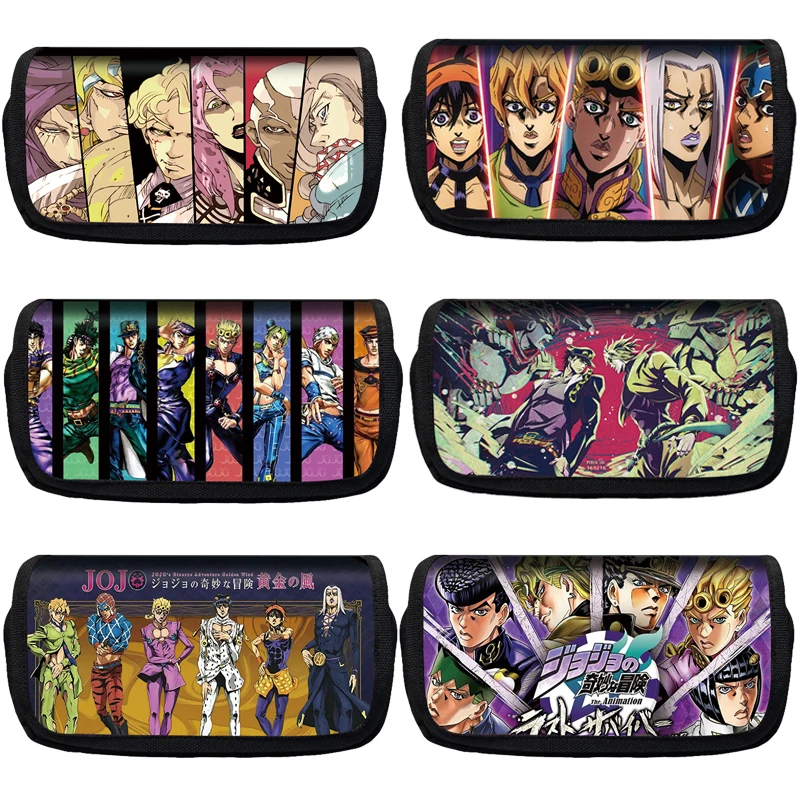 Чехол для карандашей на молнии с рисунком аниме школьные принадлежности принтом