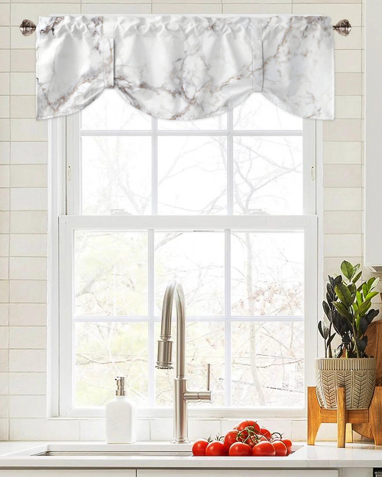 Мраморный Agate небольшая занавеска Rod карманные Короткие шторы домашний декор