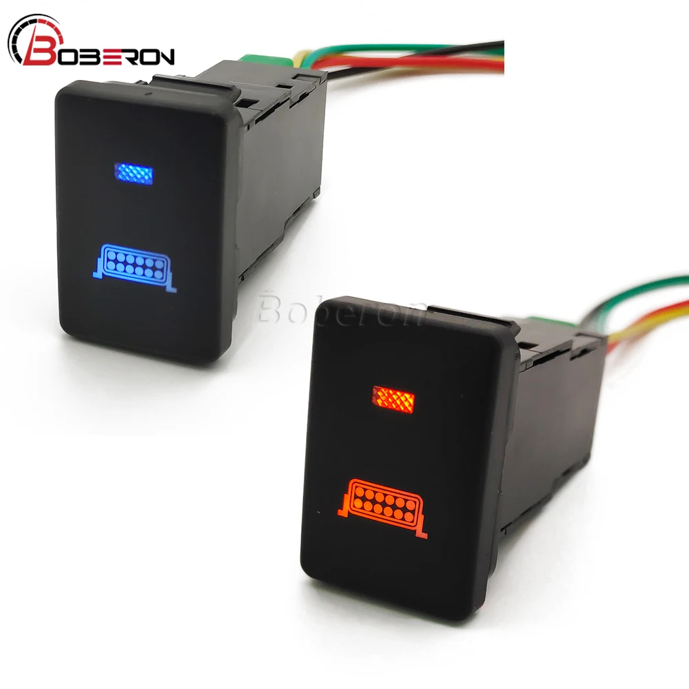 

Синяя/оранжевая автомобильная светодиодная лампа дневного света, кнопка включения/выключения питания для Toyota Camry Prius Corolla PRADO, аксессуары