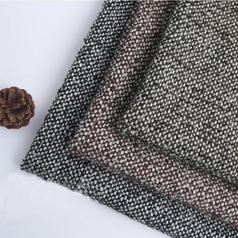 

50x145cm Lattice Yarn-Dyed Tweed Fabric For Women Coat Dress Telas Por Metro Tissus Au MÈTre Ткань Для Шитья Одежды DIY Cloth