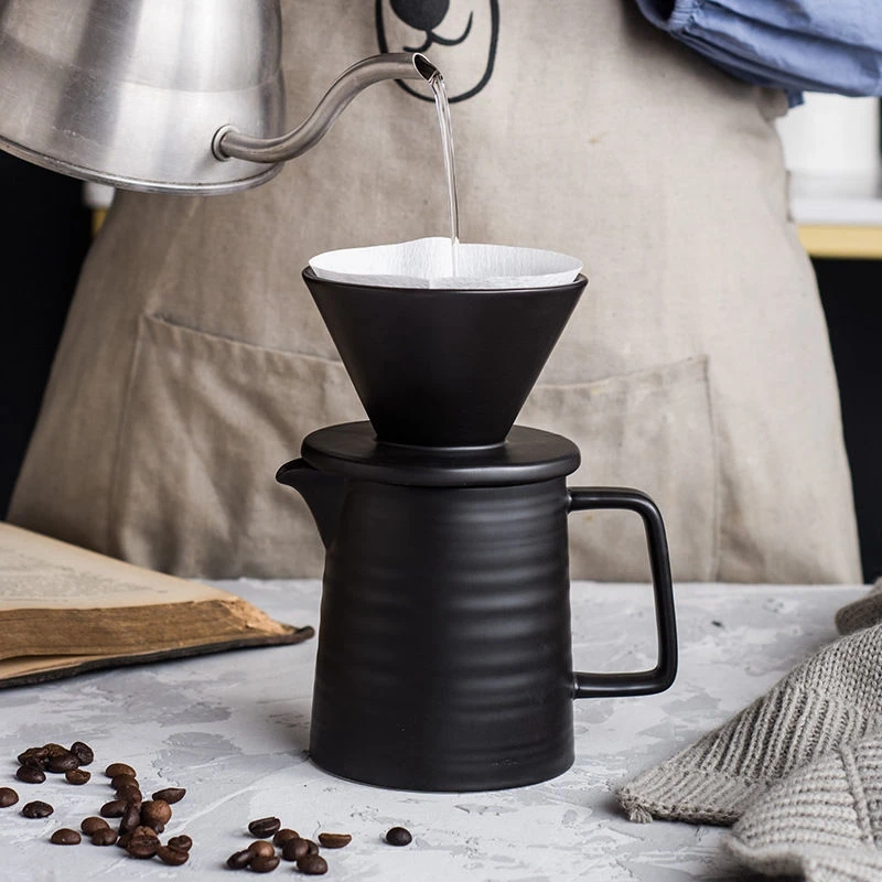 

Coffee Dripper Ceramic Pour Over Hand Drip Coffee Filter Cup Manual Heat Insulation Maker Accessory Home Office
