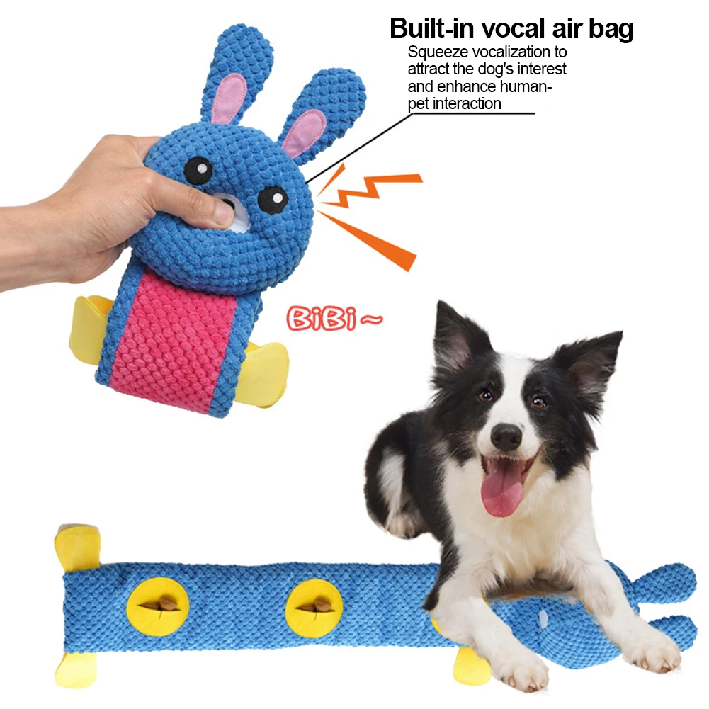 

Развлекательная игрушка для собак в форме кролика, жевательная игрушка с пищалкой, дрессировка щенков для малого, среднего размера, Легкая ...