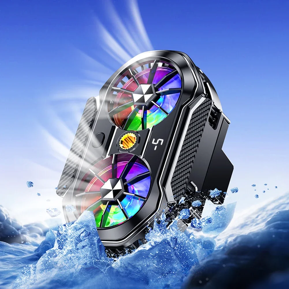 Кулер Для Мобильного Телефона С Цифровым Дисплеем И Двумя Вентиляторами