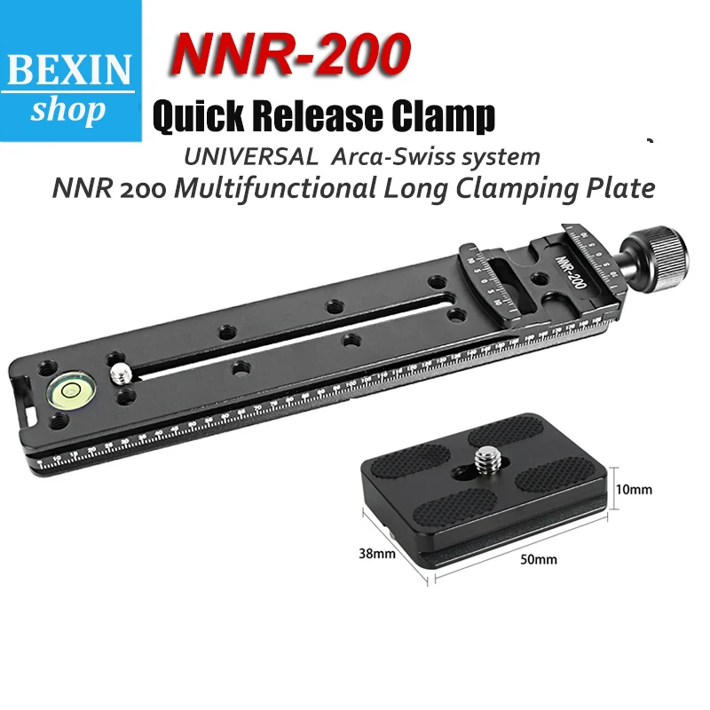 

NNR Camera Long Quick Release Clamp Dslr Camera Adapter Mounting Node Rail Clamp support bracket for Arca swiss tripod ball Head