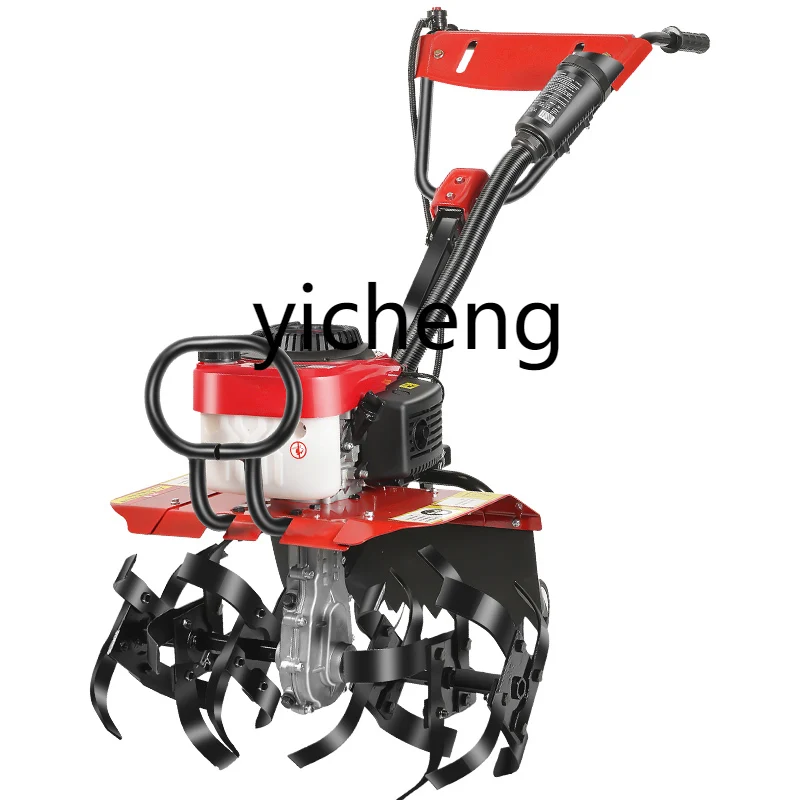 

YY Micro-Tiller Four-Stroke Small Soil Loosening Agricultural Furrow Rotary Tiller