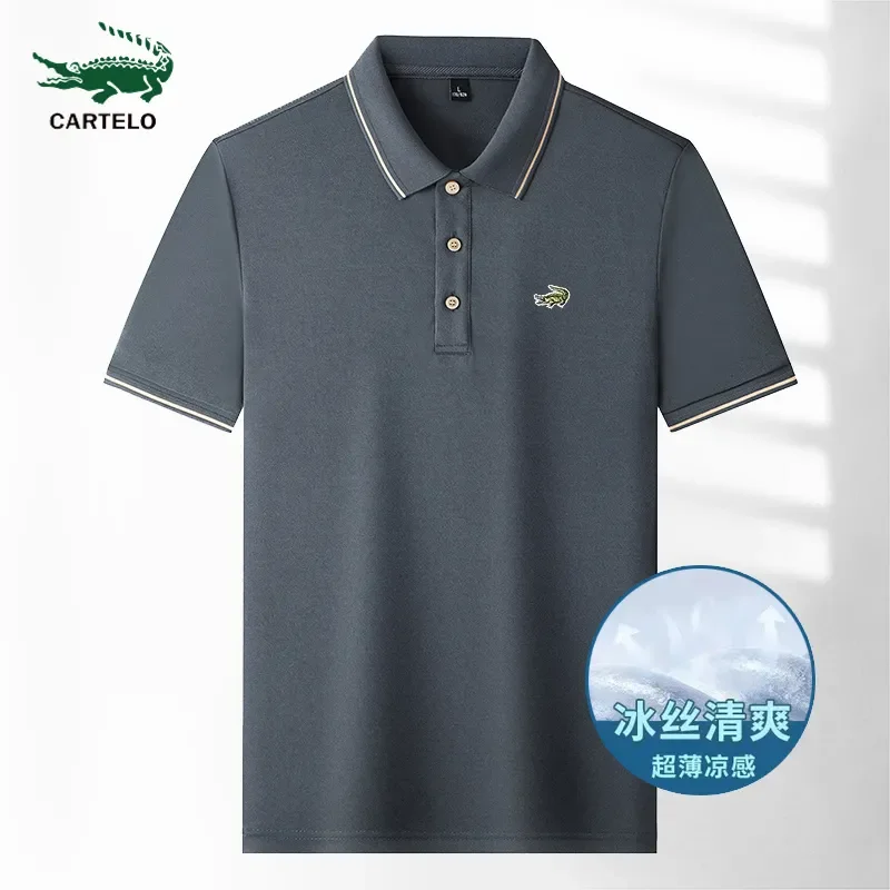 

Brand Men Polo T Shirt 2023 Summer Casual Short Sleeve Fashion Print Tops Men''s Clothing Embroidery Lapel Polo Shirts