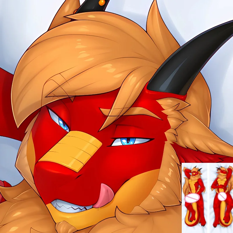 Пушистая наволочка Rubilin Orcus пушистая аниме Dakimakura двусторонний принт обнимающая