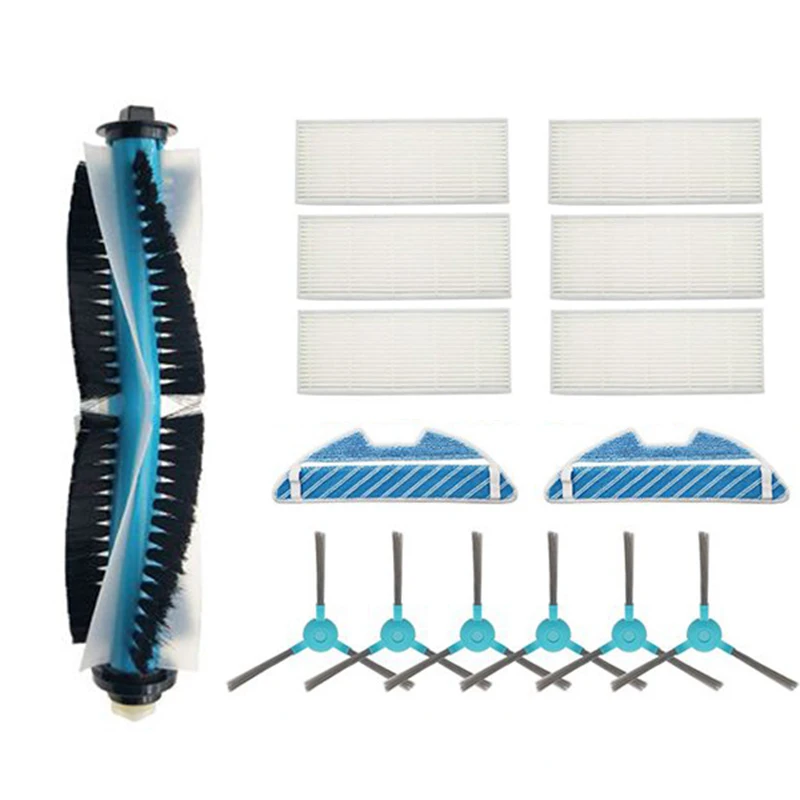 

Dust Hepa Filter Side Brush Mop Pad Roller Brush for Cecotec Conga 1390 Cecotec Conga 1290 Robotic Vacuum Cleaner Parts