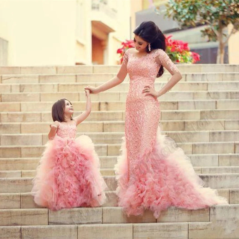 

Lovely Pink Toddler Princess Flower Girl Dresses Ball Gown Baby Girls Couture Birthday Wedding Party Dresses Costumes Customised