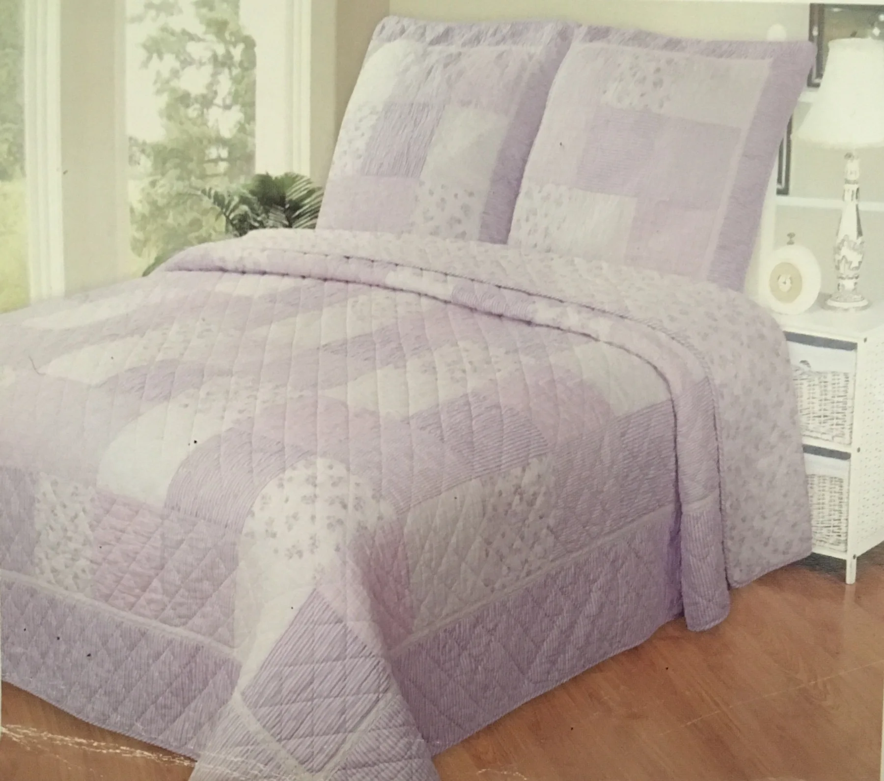 Покрывала стеганое покрывало для кровати сиреневый цвет |