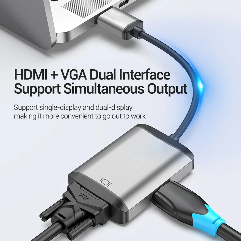 

HDMI to HDMI VGA Adapter 4K HDMI Converter HDMI VGA Cable for Laptop PC HDTV PS4 Monitor Projector HDMI to VGA Converter