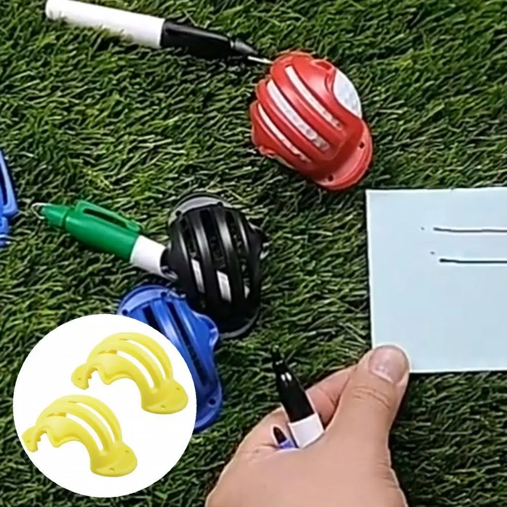 

Plastic 2Pcs Lightweight Useful Golf Alignment Marker Tool Long Service Life Golf Ball Marker Sturdy for Golf Ball