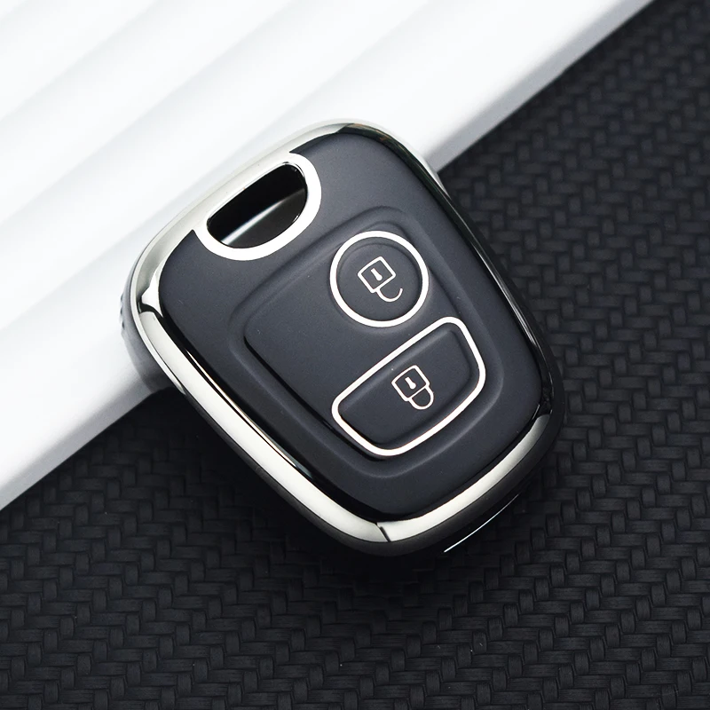 

Для Citroen C1 C4 для Peugeot 106 107 206 207 306 307 406 407 защитный чехол для автомобильного ключа из ТПУ аксессуары для автомобильного дистанционного ключа