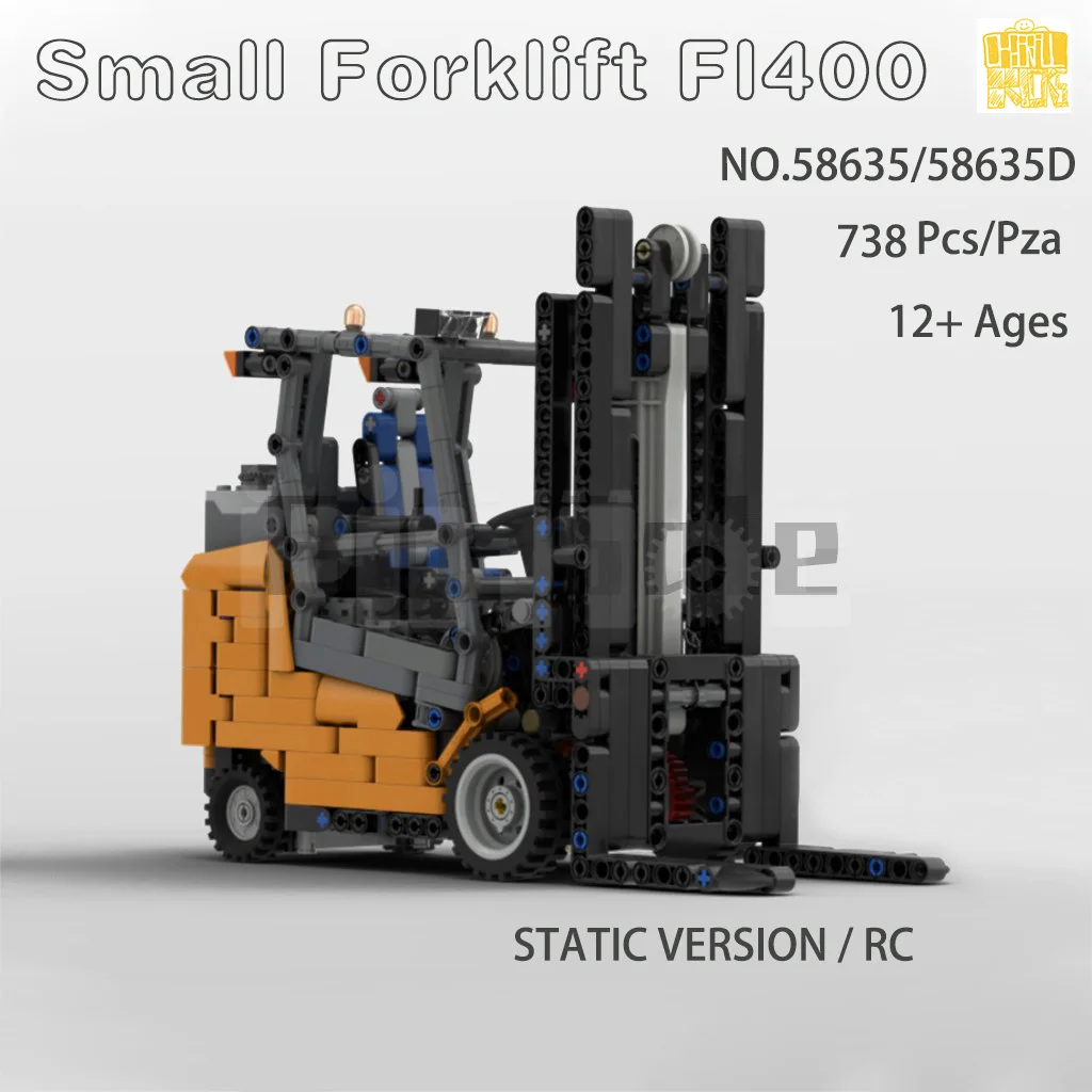 Модель MOC 58636 Малый грузоподъемник Fl400 с PDF-рисунком, строительные блоки LEGOin, кирпичи, детские игрушки «сделай сам», подарки на день рождения и Рождество