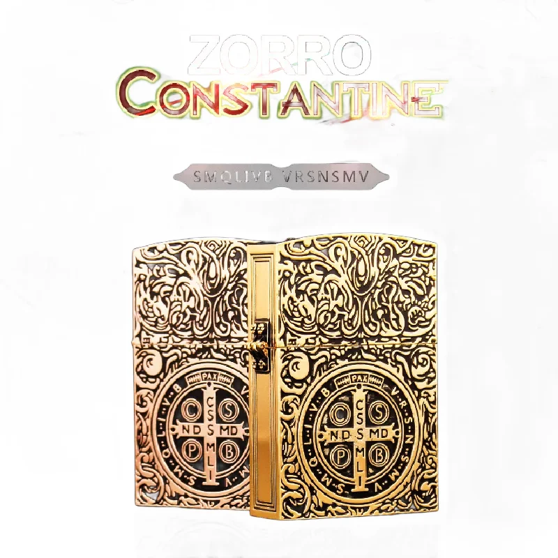 

ZORRO Large Fuselage Kerosene Lighter 1:1 Metal Personality Limited Edition Constantine Creative Heavy Armor Extra Large Lighter