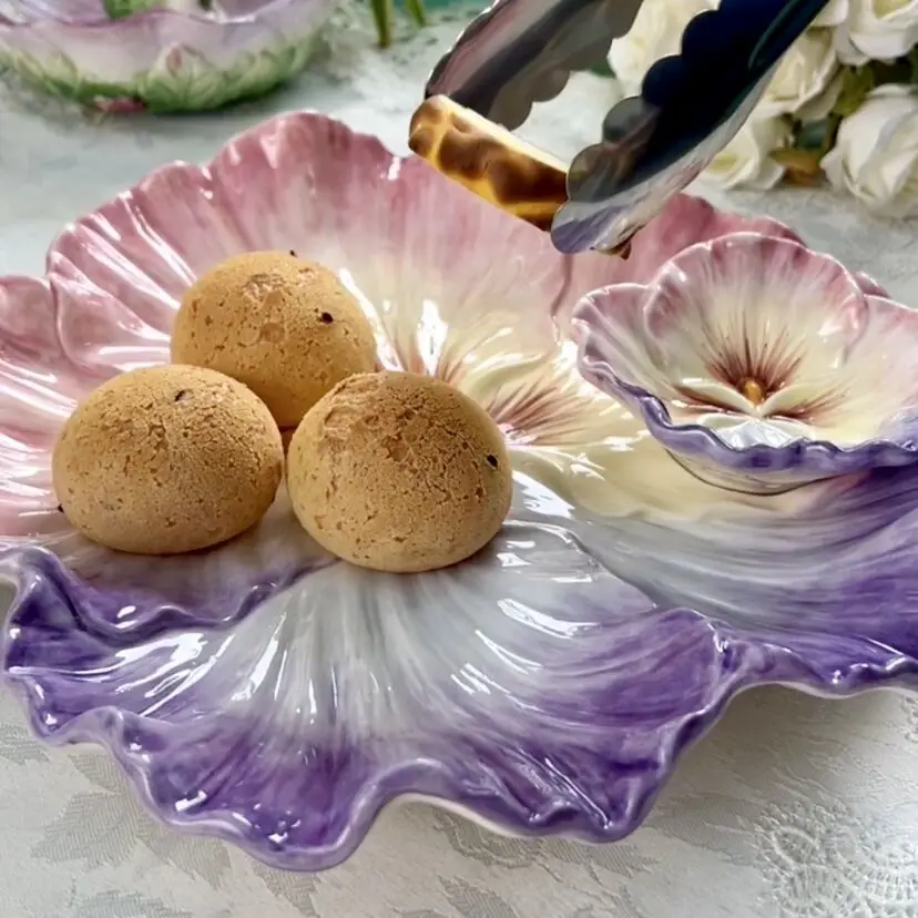

Purple Ceramic Dried Fruit Plate Candy Storage Tray Home Decor Wedding Decoration Kitchen Dumplings Sauce Salad Plate