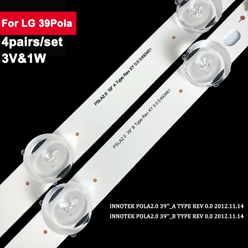 4 пары/комплект, 39-дюймовая Светодиодная лента для LG 39LN5100 39LN5300 39LA620S 39LN540V 39LA6200 39LN5400