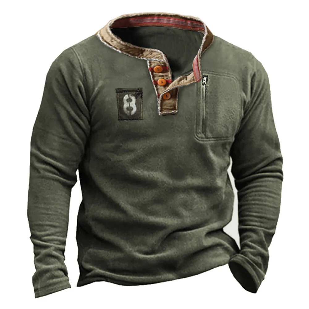 

Pullover Patchwork Color Block Stand Collar Men's Hoodies Army Green Spring Summer Pullover Sweatshirt Casual Plus Size 4xl Top