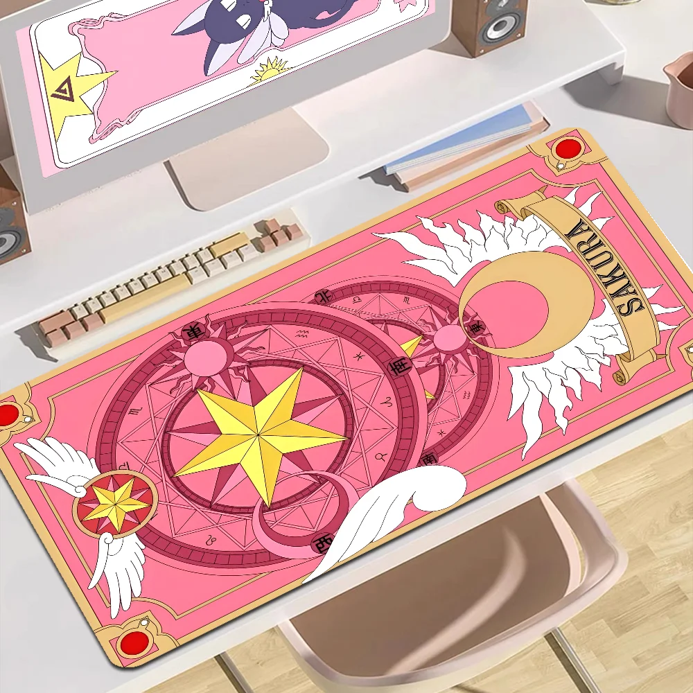 Большой утолщенный коврик для мыши с аниме Cardcaptor Sakura Design Размер XXL игровой