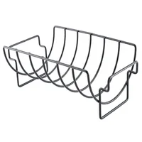 BBQ  Rib Rack Non-Stick Stand Barbecue Chicken Beef Ribs Roasting Rack Grill Stainless Steel Rib for Grilling BBQ Tools