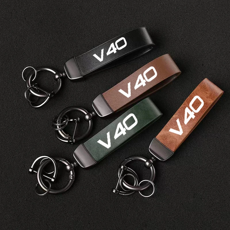 Кожаные автомобильные кольца из углеродного волокна брелок для ключей цинкового