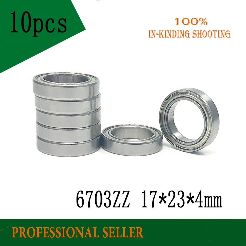 Free Shipping 6703ZZ 17x23x4 mm Gcr15 ABEC-3 thin wall deep groove ball bearing 6703 zz 17*23*4mm