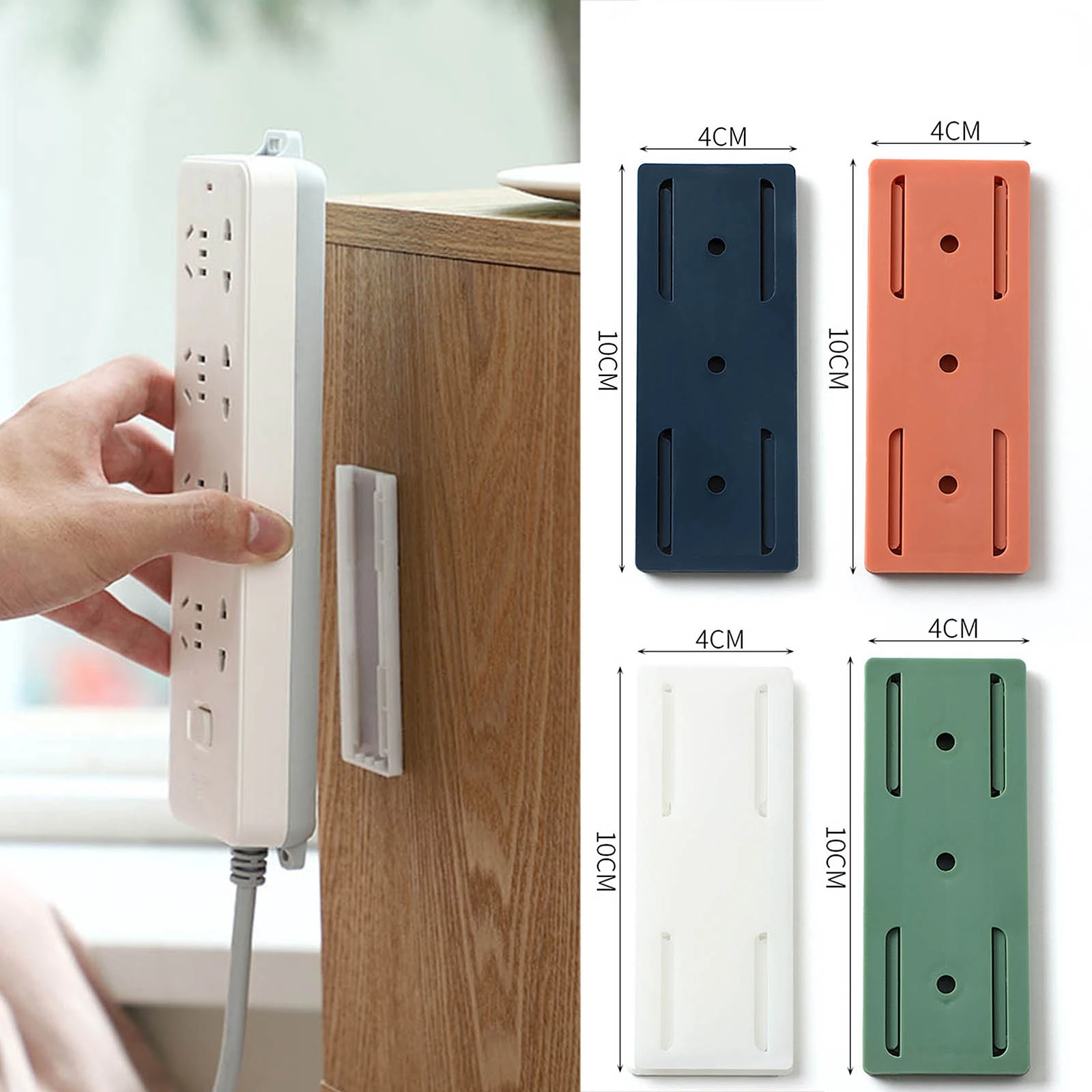 

Socket Holder Organizer Socket Fixer Powerful Traceless Wall-mounted Self-adhesive Cable Seamless Power Strip Hold Wire Holder