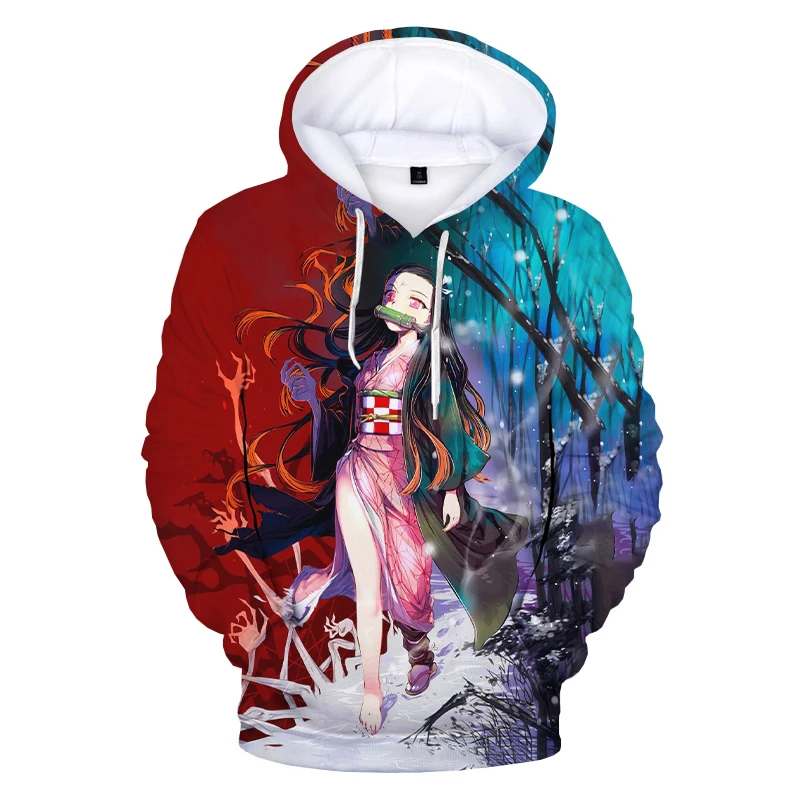 

2022 New Demon Slayer 3D Printing Hoodie Sportswear Men's and Women's Casual Fashion Sports All-match Harajuku Style Hooded Swea
