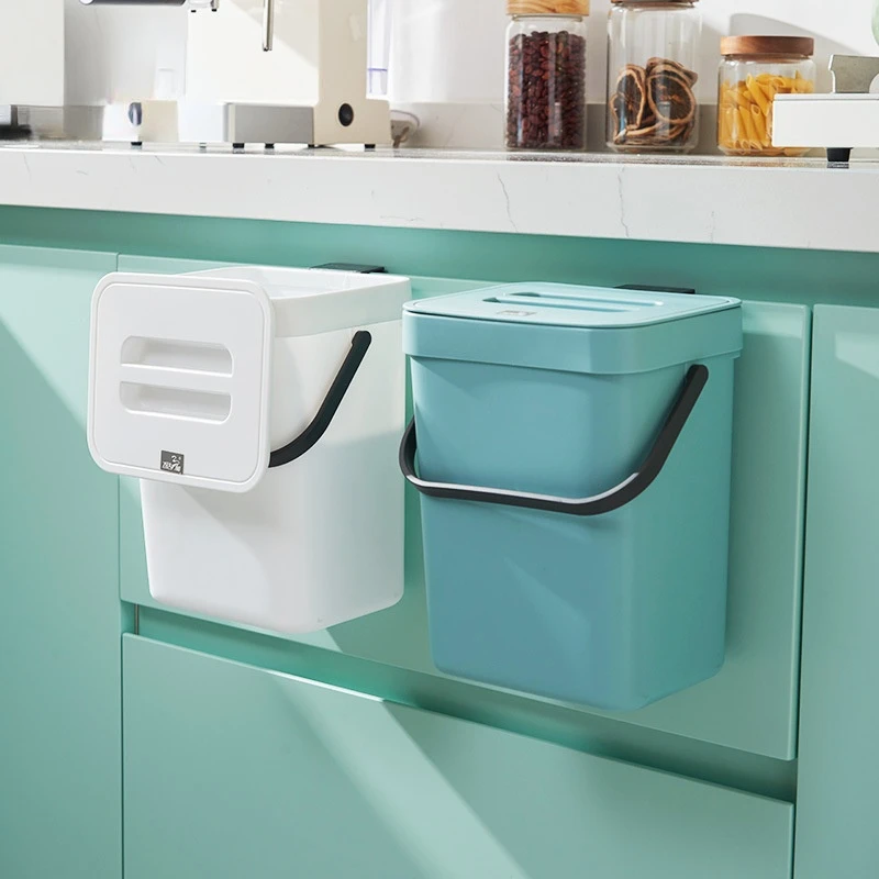 

Multifunction Hanging Trash Can for Kitchen Nordic Wall Mounted Bathroom Trash Bin Wastebasket Toilet Bucket with Cover Ashcan
