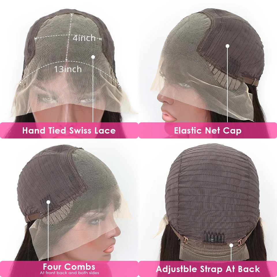 Парик с кружевным фронтальным краем Water Wave из натуральных волос для черных женщин 30-34 дюйма HD Wet And Wavy Loose Deep.