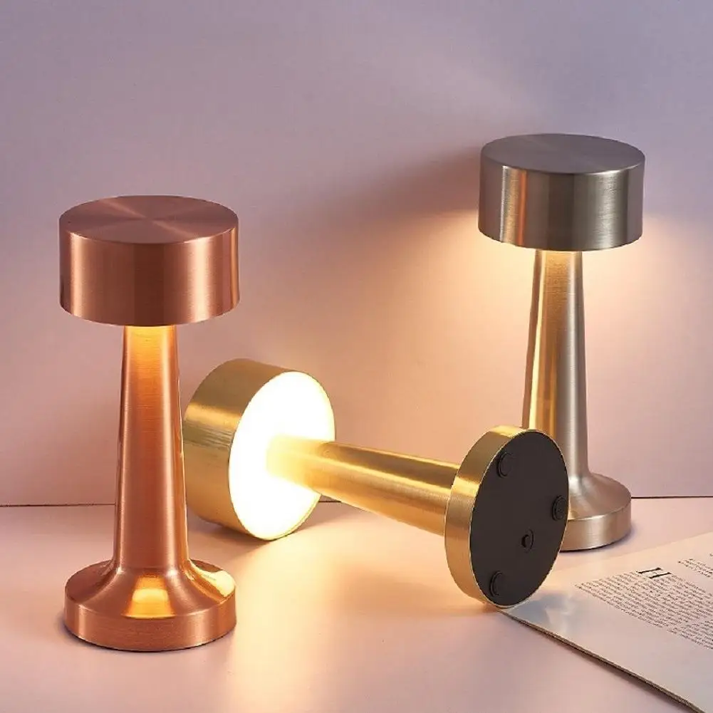 

Retro Table Lamp LED Dumbbell Shape Dimmable Decoration Light USB Rechargeable Desk Lamp Night Light For Restaurant Hotel Bar